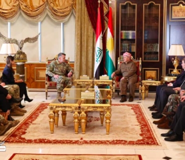 سەرۆک بارزانی پێشوازی لە فەرماندەی هێزەکانی هاوپەیمانان لە عێراق و سووریا کرد