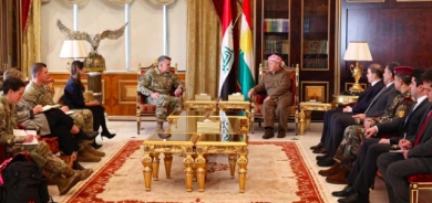 سەرۆک بارزانی پێشوازی لە فەرماندەی هێزەکانی هاوپەیمانان لە عێراق و سووریا کرد