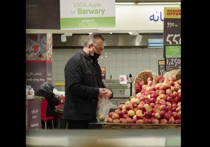 تفاح برواري يباع في متاجر دولية بإقليم كوردستان
