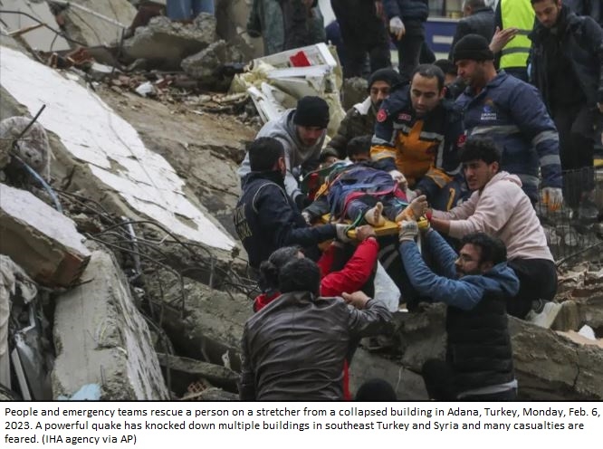 Powerful quake rocks Turkey and Syria, kills more than 1,300