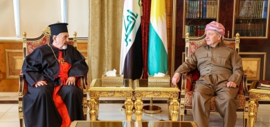 Serok Barzanî li gel şandeke kilîseya Sûriyanî Katolîkî li cîhanê civiya