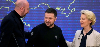 Ukrainian President Zelenskyy speaks to EU lawmakers
