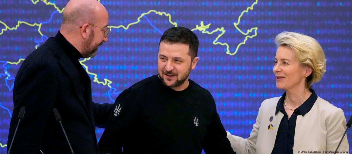 Ukrainian President Zelenskyy speaks to EU lawmakers