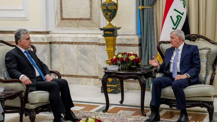 Serokkomarê Iraqê û şanda Herêma Kurdistanê civiyan