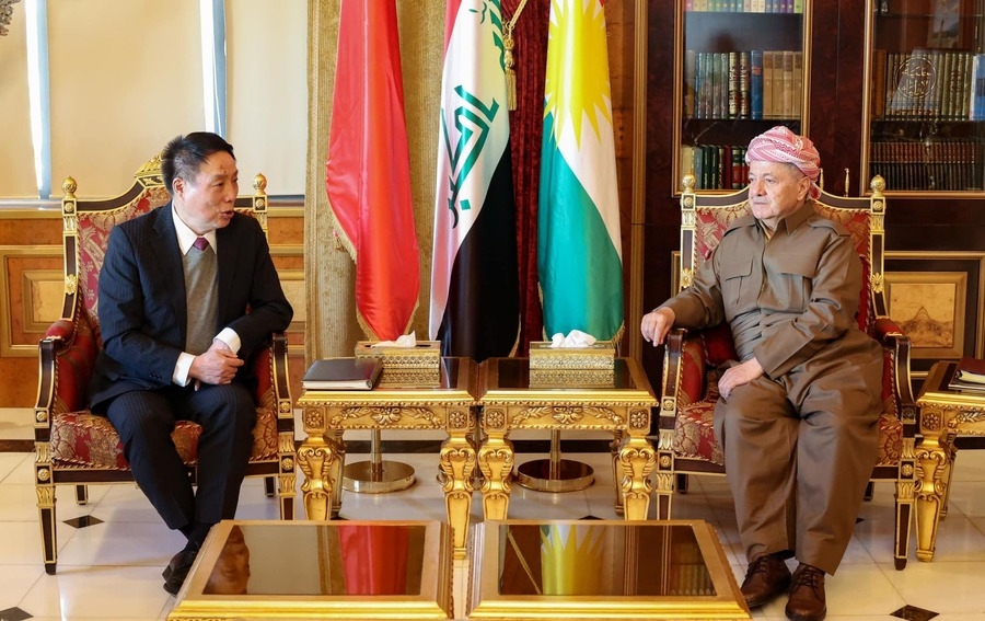 Serok Barzanî li gel şandeke partiya komonîst ya Çînê civiya