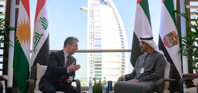 رئيس حكومة إقليم كوردستان يلتقي رئيس الإمارات العربية المتحدة