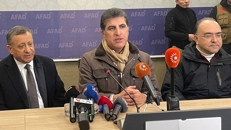 نيجيرفان بارزاني من مدينة ديلوك المنكوبة : حكومة أقليم كوردستان مستعدة لاي مساعدة لتركيا