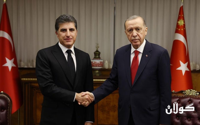 سەرۆک نێچیرڤان بارزانی لەگەڵ سەرۆک ئەردۆغان کۆبووەوە