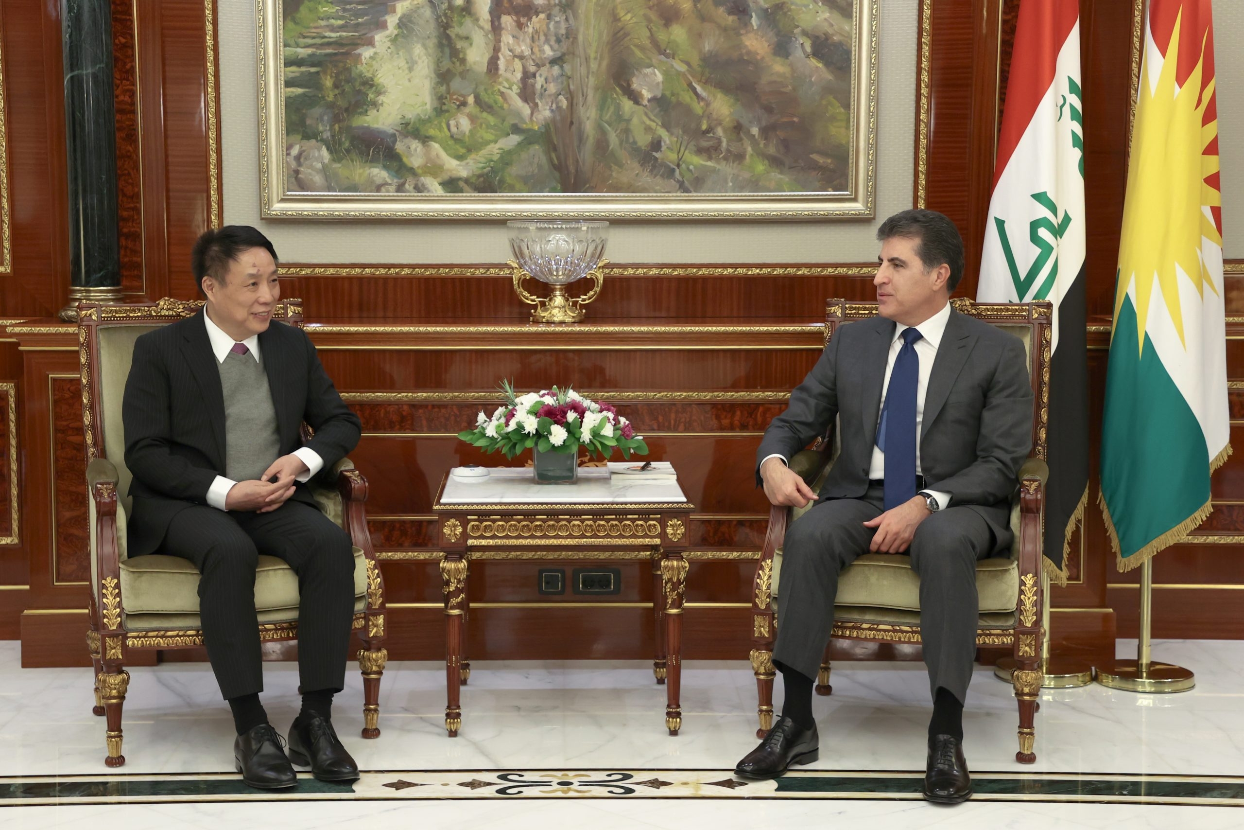 President Nechirvan Barzani receives a Chinese delegation
