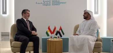 Mesrûr Barzanî ligel Cîgirê Serokwezîr û Wezîrê Navxwe yê Îmaratê civiya