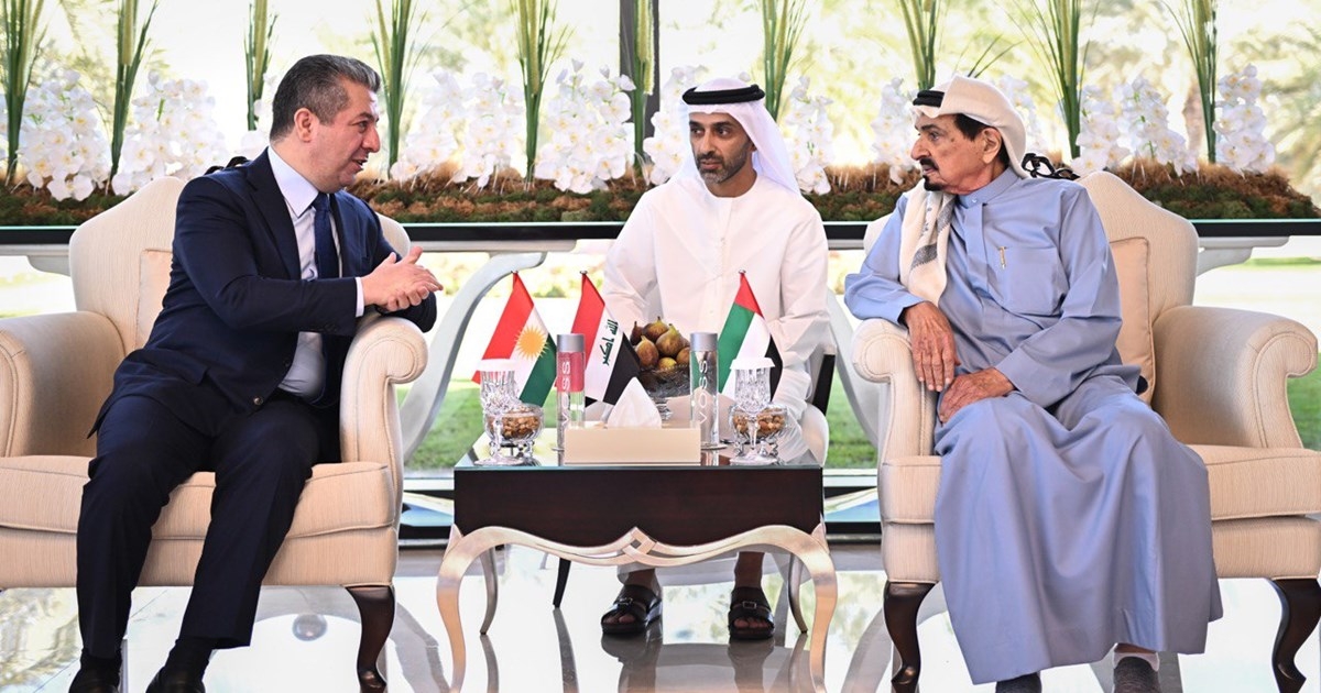 رئيس حكومة إقليم كوردستان يلتقي حاكم إمارة عجمان