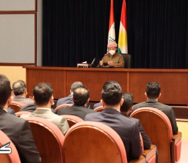 سەرۆک بارزانی لەگەڵ سەرکردایەتیی هەردوو ڕێکخراوی یەکێتیی قوتابیان و یەکێتیی لاوانی دیموکراتی کوردستان کۆبۆوە