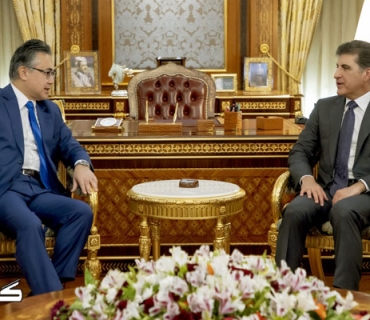 سه‌رۆك نێچيرڤان بارزانى، پێشوازى له‌ باڵيۆزى ژاپۆن كرد