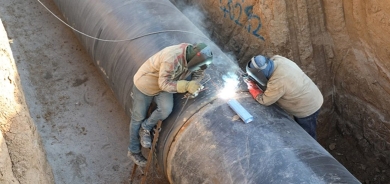 أربيل تنهي المرحلة الأولى من استبدال خط أنابيب المياه الرئيسي هذا الربيع