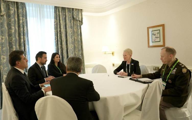 نيجيرفان بارزاني يبحث مع مساعدة وزير الدفاع الأميركي مستجدات الحرب على 