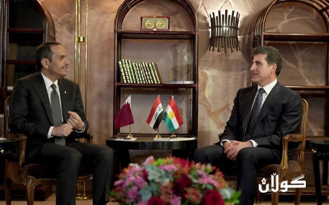 سه‌رۆك نێچيرڤان بارزانى و وه‌زيرى ده‌ره‌وه‌ى قه‌ته‌ر كۆبوونه‌وه‌