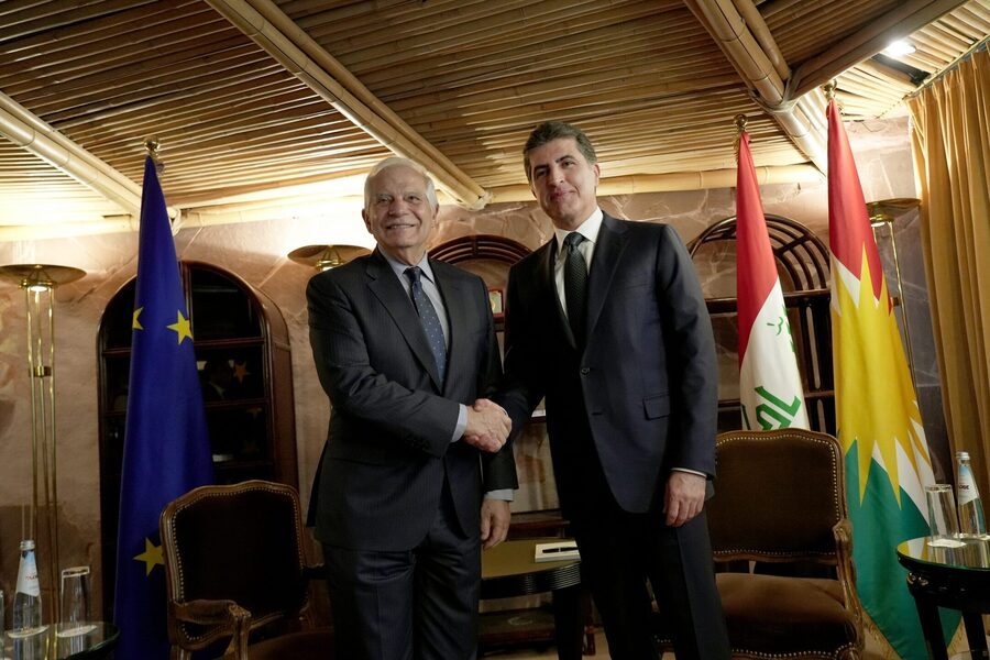 Nêçîrvan Barzanî û Josep Borrell civiyan