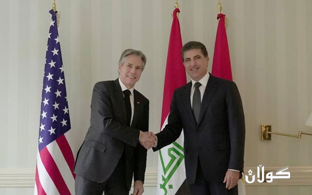 سه‌رۆك نێچيرڤان بارزانى له‌گه‌ڵ وه‌زيرى ده‌ره‌وه‌ى ئه‌مه‌ريكا كۆبووه‌وه‌