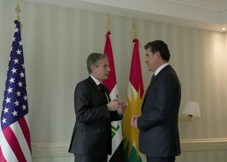 سه‌رۆك نێچيرڤان بارزانى له‌گه‌ڵ وه‌زيرى ده‌ره‌وه‌ى ئه‌مه‌ريكا كۆبووه‌وه‌