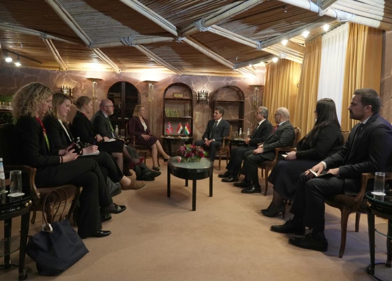 سه‌رۆك نێچيرڤان بارزانى له‌گه‌ڵ وه‌زيرى ده‌ره‌وه‌ى نه‌رويج كۆبووه‌وه‌