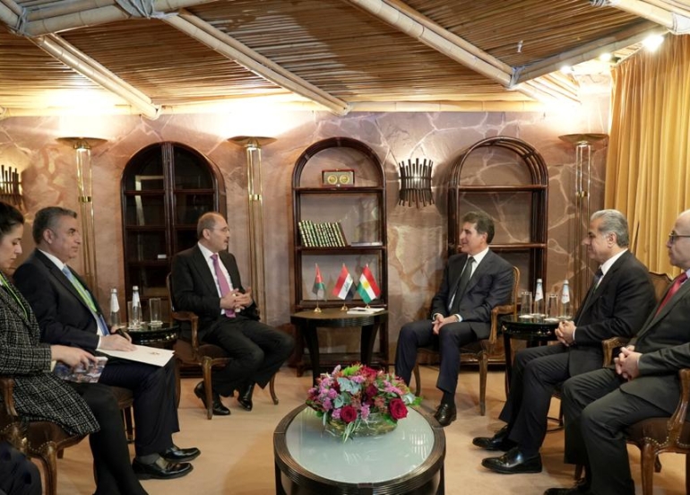 سه‌رۆكى هه‌رێم ، نێچيرڤان بارزانى  له‌گه‌ڵ وه‌زيرى ده‌ره‌وه‌ى ئوردن كۆبووه‌وه‌