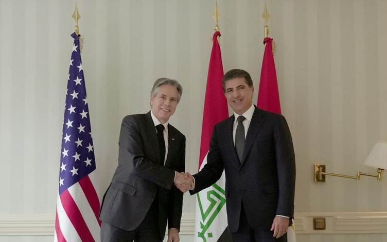 President Nechirvan Barzani meets with Secretary of State Antony Blinken