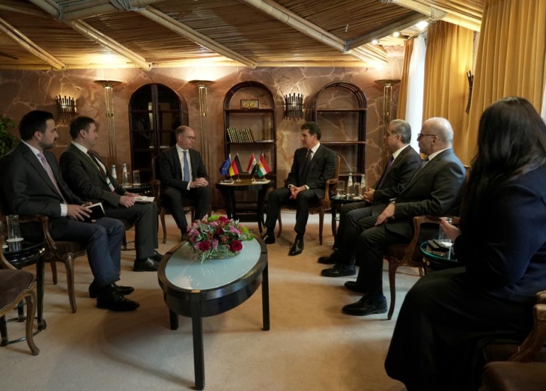 سه‌رۆكى هه‌رێمى كوردستان له‌گه‌ڵ وەزیری دەوڵەت بۆ هەماهەنگيی ئابووری و پەرەپێدانى ئه‌ڵمانيا كۆبووه‌وه‌