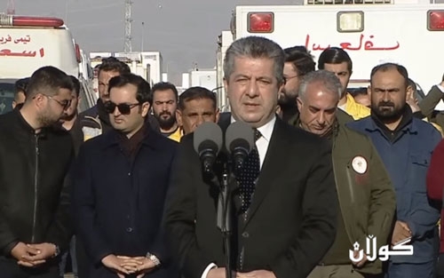 مەسرور بارزانی سەرۆکی حکومەت، پێشوازی لە تیمی فریاگوزاریی هەرێمی کوردستان بۆ تورکیا کرد!