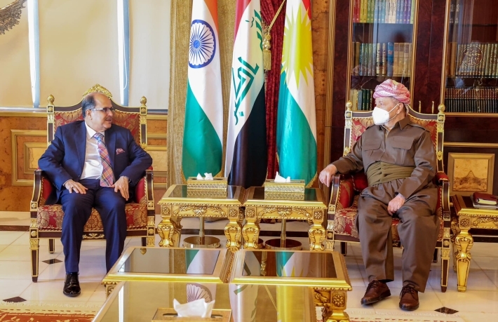 الرئيس بارزاني يستقبل وفداً من وزارة الخارجية الهندية