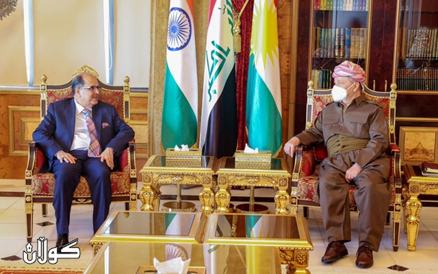 ســەرۆک بارزانی پێشوازی لە شاندێکی وەزارەتی دەرەوەی هیندستان دەکات