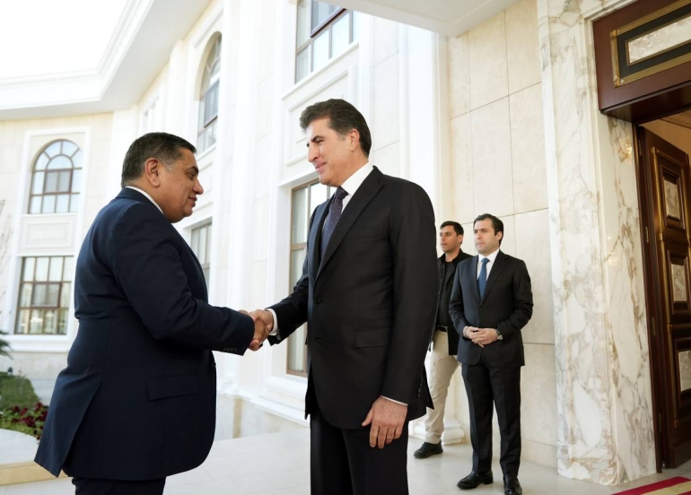 سه‌رۆك نێچيرڤان بارزانى له‌گه‌ڵ لۆرد ئه‌حمه‌د وه‌زيرى ده‌وڵه‌تى به‌ريتانيا كۆبووه‌وه‌‏