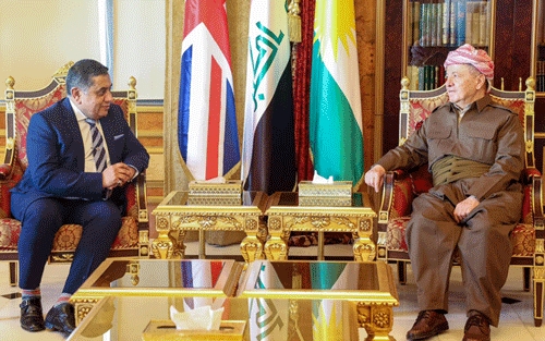 سەرۆک بارزانی پێشوازی لە شاندێکی حکوومەتی بریتانیا دەکات