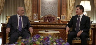 سه‌رۆك نێچيرڤان بارزانى پێشوازى له‌ به‌ڕێز ئه‌لعه‌بادى كرد