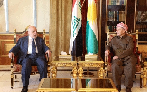 سەرۆک بارزانی پێشوازی لە سەرۆکی هاوپەیمانێتیی نەسر دەکات