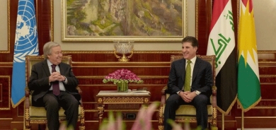 سه‌رۆك نێچيرڤان بارزانى و سكرتێرى گشتيى ‏UN‏ كۆبوونه‌وه‌‏