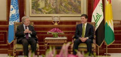 President Nechirvan Barzani meets with UN Secretary-General Antonio Guterres