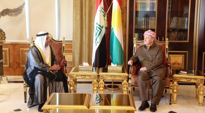 Serok Barzanî pêşwaziya Konsulê Giştî yê Îmarata Erebî li Hewlêrê kir