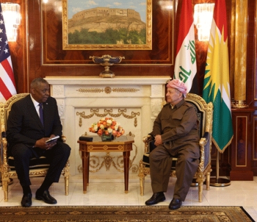 سەرۆک مەسعود بارزانی و لوید ئۆستن، وەزیری بەرگری ئەمەریکا کۆبوونەوە