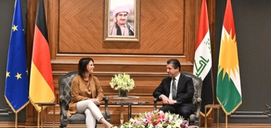 سەرۆکی حکوومەتی هەرێمی کوردستان لەگەڵ ئانالێنا بێربۆک، وەزیری دەرەوەی ئەڵمانیا كۆدەبێتەوە و پاشان کۆنفرانسێکی ڕۆژنامەوانیی هاوبەش دەکەن.