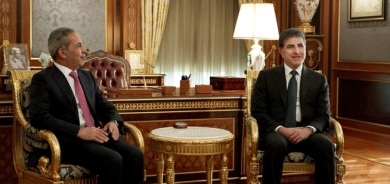 سەرۆك نێچیرڤان بارزانی پێشوازی لە سەرۆكی ئەنجومەنی باڵای دادوەریی عێراق دەكات