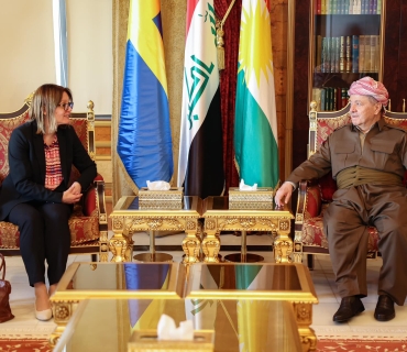 سەرۆک بارزانی پێشوازی لە باڵیۆزی سوید لە عێراق دەکات