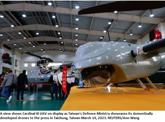 Learning from Ukraine, Taiwan shows off its drones as key to 'asymmetric warfare'