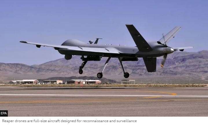 Russia pilots reckless in drone collision - US