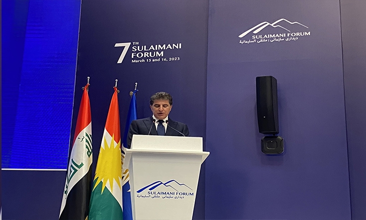 رئیس الاقلیم يدعو لتخصيص ميزانية لحلبجة والاسراع بتشريع قانون النفط والغاز