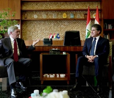 سەرۆك نێچیرڤان بارزانی لەگەڵ شاندێكی باڵای ئەمەریكی كۆبووەوە