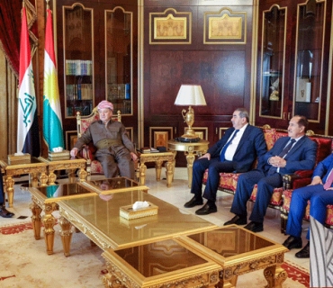 سەرۆک بارزانی پێشوازی لە سەرۆکی هاوپەیمانێتیی عەزم دەکات