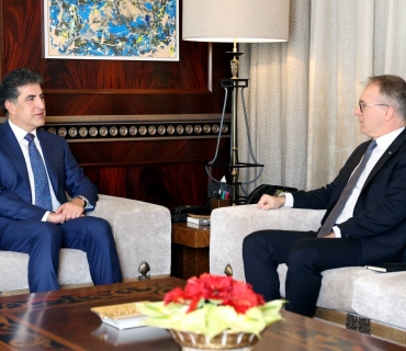 سه‌رۆك نێچيرڤان بارزانى، پێشوازى له‌ باڵيۆزى ئيتاليا كرد