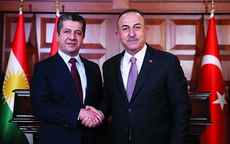 وەزیری دەرەوەی توركیا، پەیامێكی پیرۆزبایی جەژنی نەورۆزی ئاراستەی سەرۆكی حكوومەتی هەرێمی كوردستان كردووە