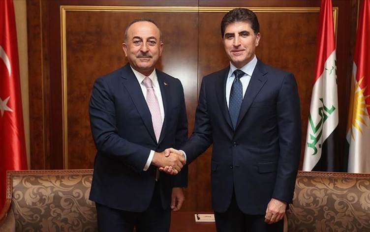 نيجيرفان بارزاني يتلقى  بعيد نوروز من وزير الخارجية التركي