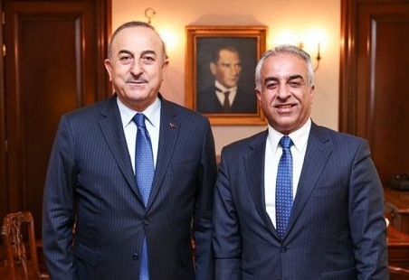 Wezîrê Derve yê Tirkiyê pêşwazî li Serokê Dezgeha Xêrxwazî ya Barzanî dike